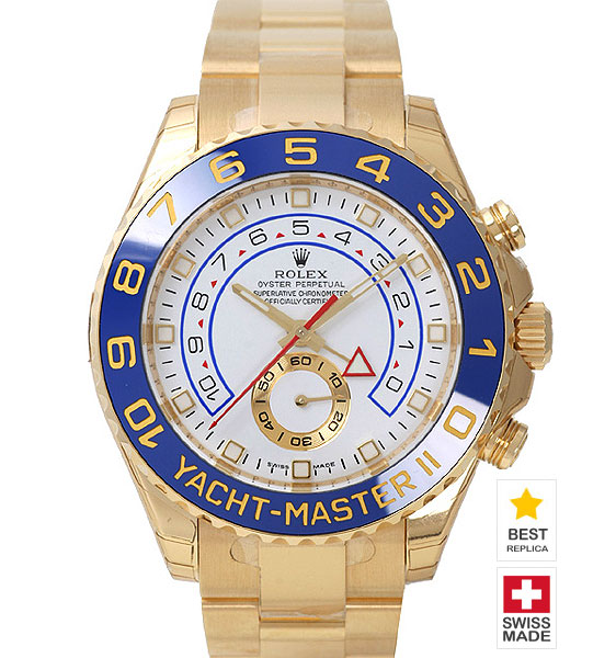 Rolex Yacht-Master II 18k Gold Blue Ceramic Bezel - BestReplica